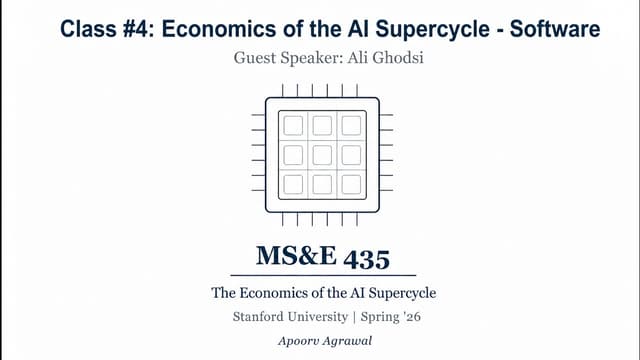 Class #4 — MS&E 435: Economics of the AI Supercycle (Apoorv Agrawal × Ali Ghodsi / Databricks)