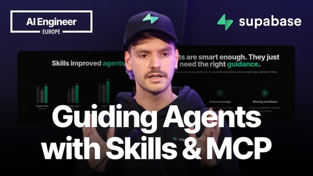 Combine Skills and MCP to Close the Context Gap — Pedro Rodrigues, Supabase (AI Engineer Europe 2026)
