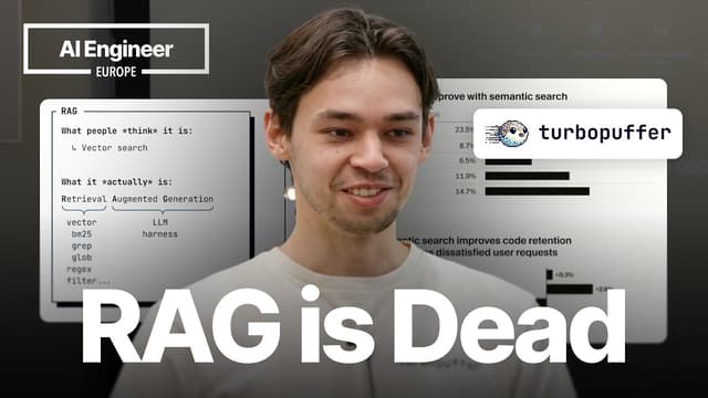 RAG is dead, right?? — Kuba Rogut, Turbopuffer (AI Engineer)